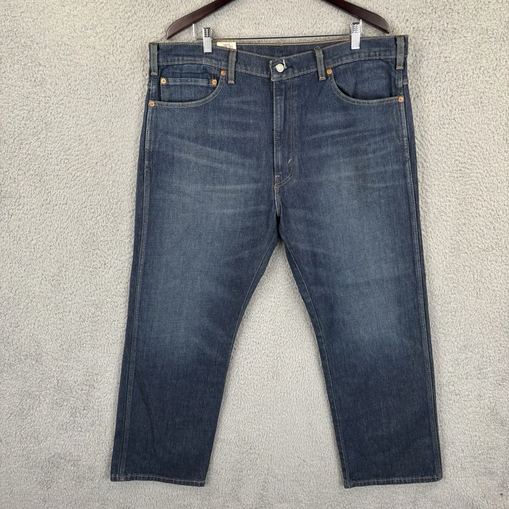 NEW Levis Western FIT Jeans Mens 40x29 Blue Medium Wash Stretch Straight Leg